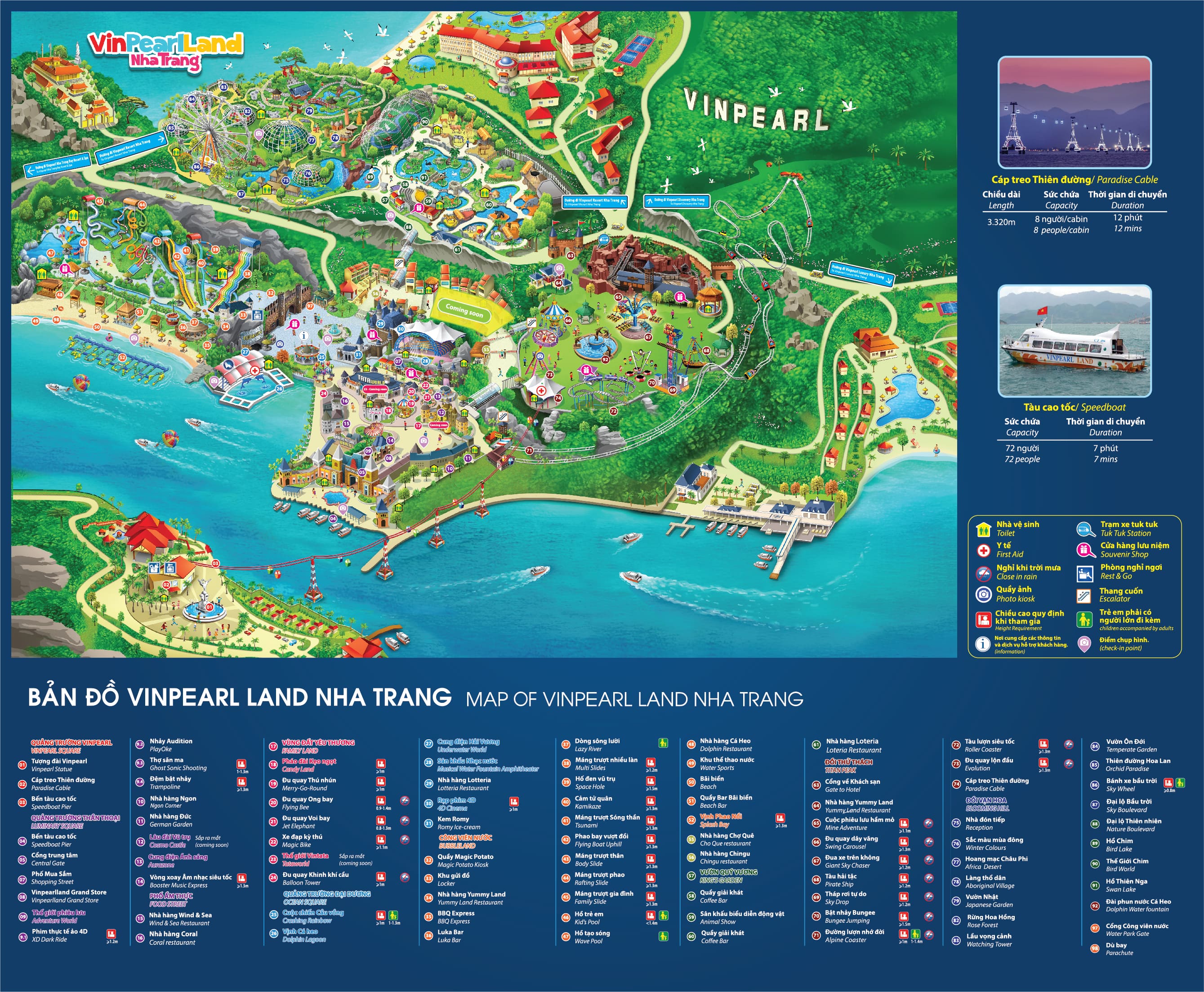 Bản đồ Vinpearl Land Nha Trang - Hướng dẫn chi tiết nhất